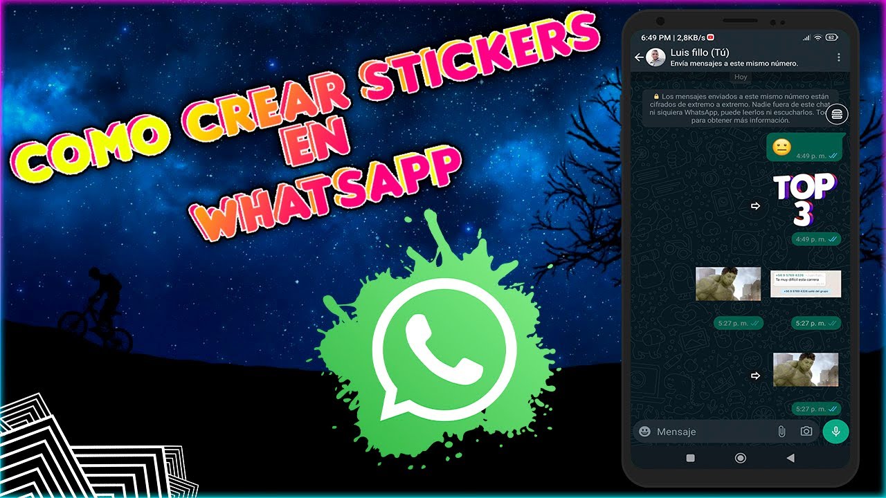 Como hacer Stickers en Whatsapp Facil y Rapido 😍 Increibles Stickers