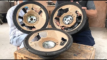 3000W power 3 bass subwoofer restoration // Super loud subwoofer design