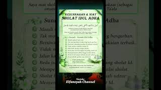 SUNNAH SUNNAH DAN NIAT SHOLAT HARI RAYA IDUL ADHA  #storyislami #shortislami