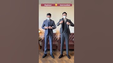 3 Piece Suit Vs 2 Piece Suit | Beginners Vs Intermediate Styling #fashion #shorts #sharmasfabric