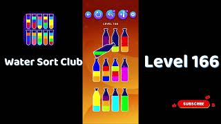 🎮 Water Sort Club Level 166 Walkthrough | Fun Liquid Sorting Game 💧 | SolutionGuruji