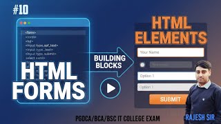 HTML Form & Form Elements in Hindi | Form Tag Input Select Textarea | Web Designing Tutorial