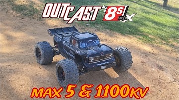 Arrma Outcast 8s EXB bash with Notorious 6s