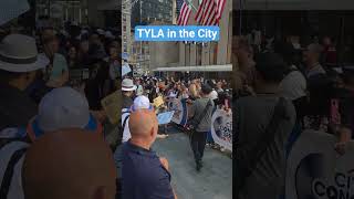 Tyla with fans at Rockefeller Center NYC 🗽 #tyla #isitlove #concert