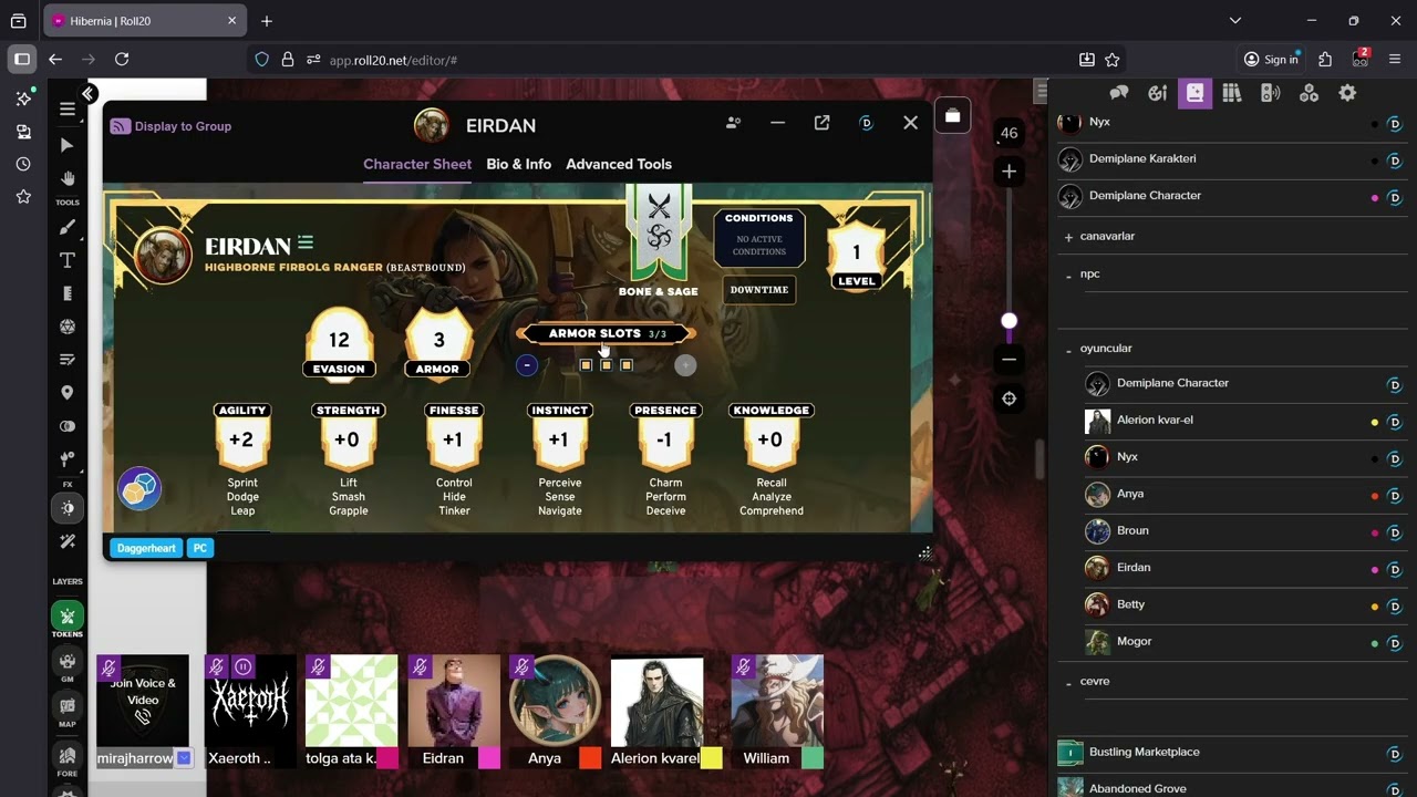 Hibernia Campaing 1 (Lanetten Doğanlar) #daggerheart #hibernia #fantasy #dnd #dungeonsanddragons 