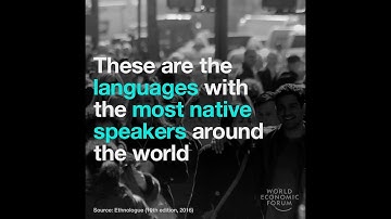 These are the languages with the most native speakers around the world