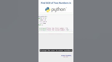 How to Find GCD of Two Numbers in Python #python #coding #pythonlearning #gcd  #codingtutorial
