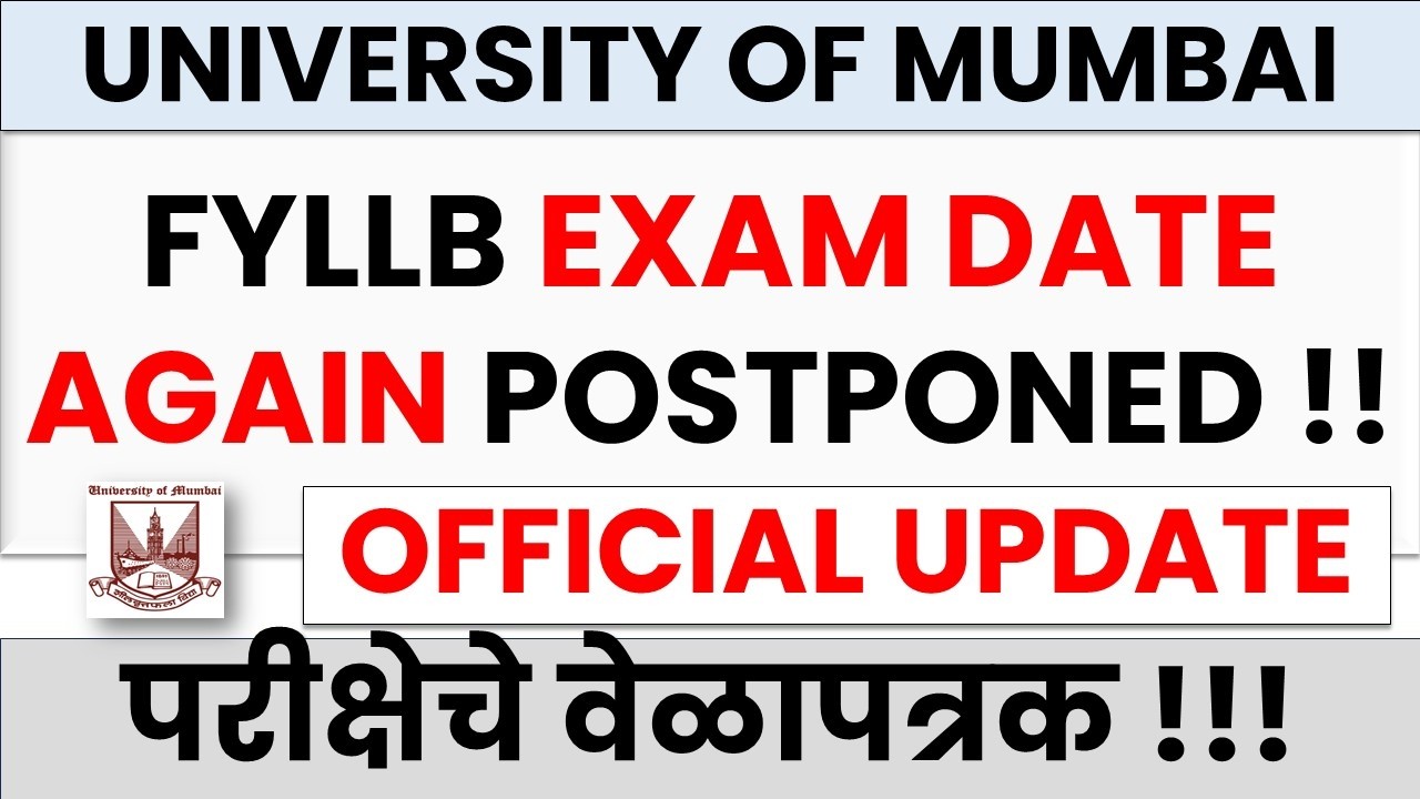 FYLLB 1st Semester Mumbai University Exam Again Postponed 2026 🚨 | Official Update | MU Exam News |