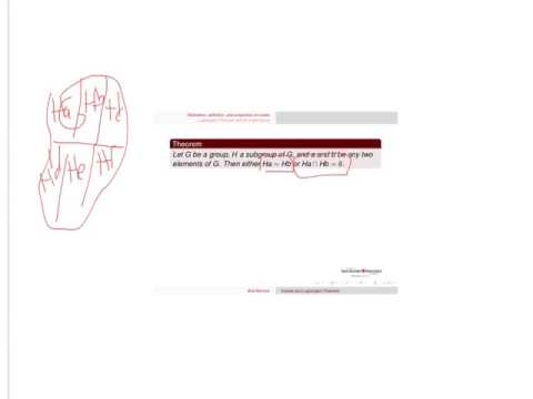 Abstract Algebra Cosets