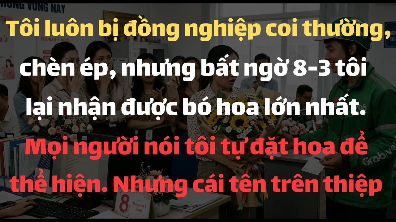 Tôi Luôn Bị Đồng Nghiệp Coi Thường, Chèn Ép, Nhưng 8-3 Tôi Bất Ngờ Nhận Được Bó Hoa Lớn Nhất. Họ Nói