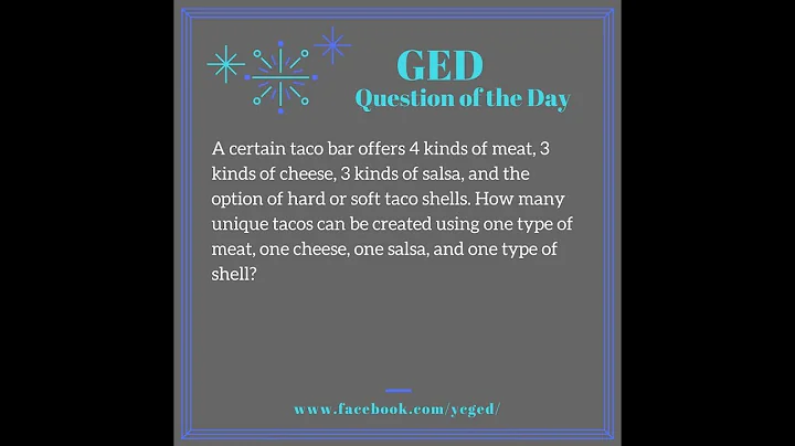 GED QOD: Counting Word Problem Example 2