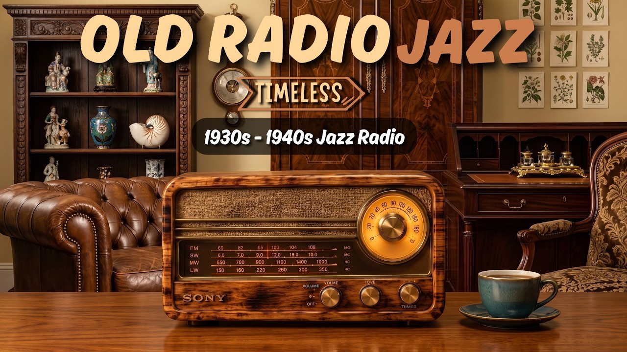 Old Radio Jazz 📻 Timeless 1930s 1940s Vintage Swing Jazz – Slow Relaxing Jazz for a Peaceful Evening
