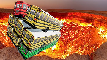 BeamNG Drive TOP 100 Bus Crashes – School Bus Jumps & Crazy Crash Test Videos