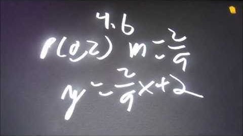 MAT 0028 4.6 Beginning Algebra myopenmath: Find the Equation of a Line