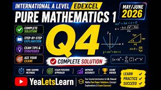 IAL Edexcel Q4 May June 2026 Pure Maths 1