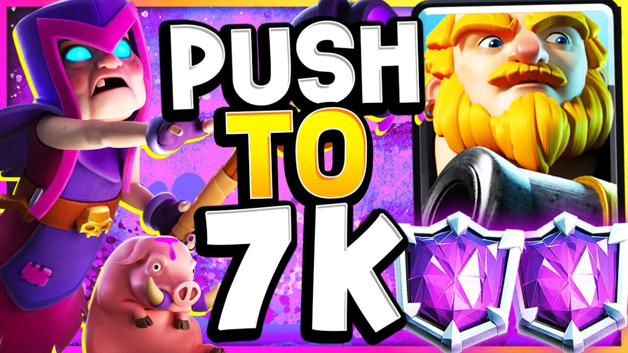 LADDER PUSH to 7000 TROPHIES with BEST RG DECK! CLASH ROYALE YouTube