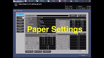 Color AccurioPress Paper settings: Setting paper options