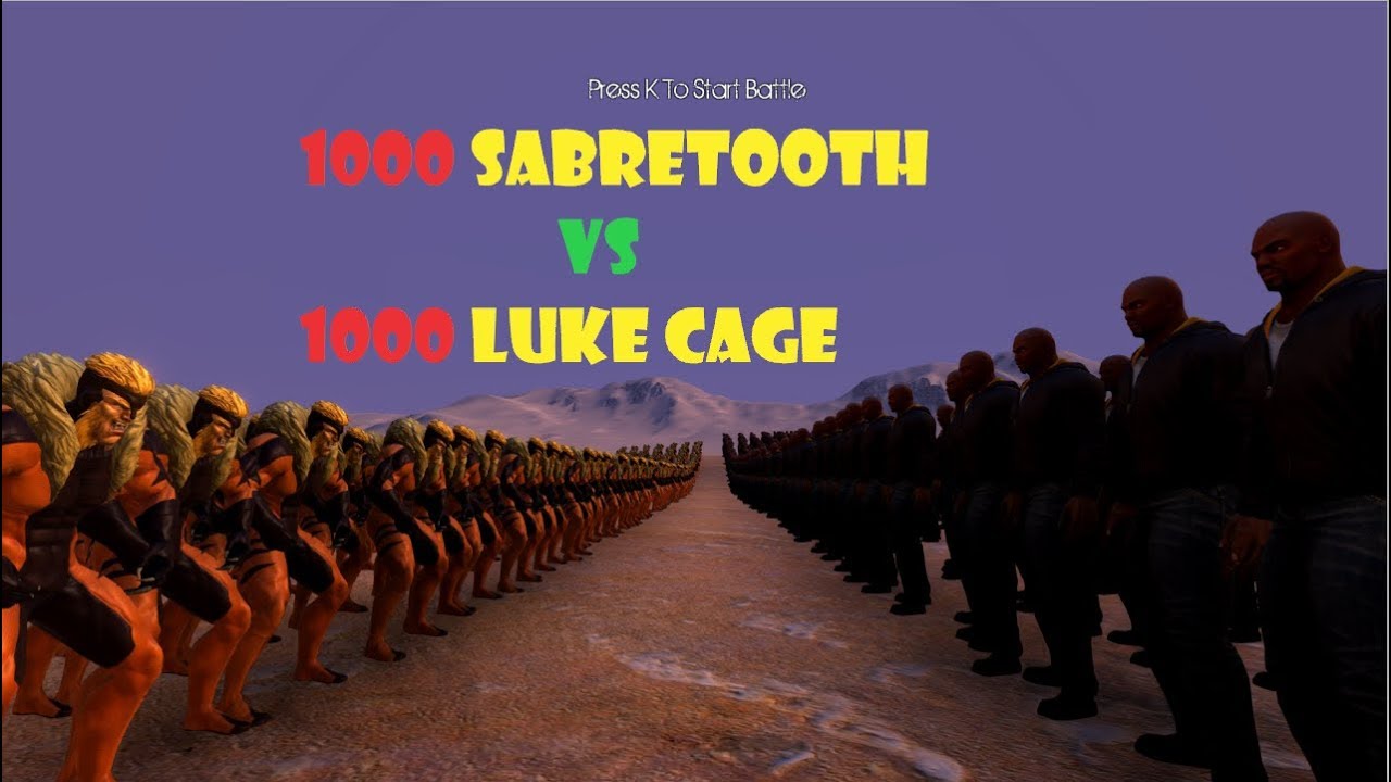 1000 LUKE CAGE vs 1000 SABRETOOTH [Ultimate Epic Battle Simulator]