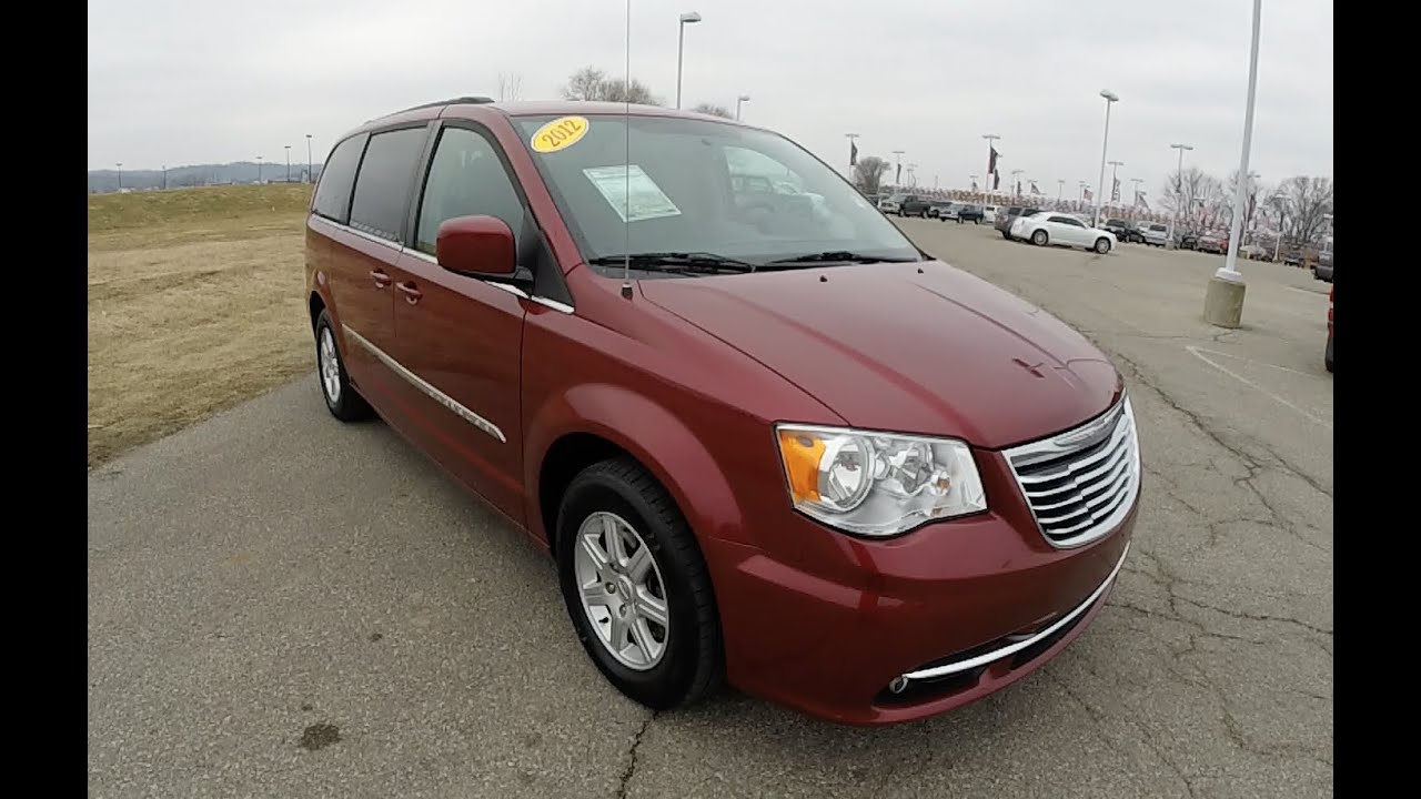 Used 2012 Chrysler Town Country Touring Red Leather Interior P10109