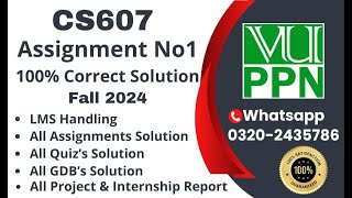 CS607 Assignment 1 100% Correct Solution Fall 2024 CS607 Assignment 1 Solution 2024 #cs607