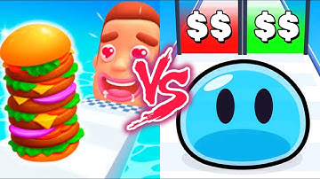 Sandwich Runner VS Smile Run Race- All Levels SpeedRun Gameplay Android iOS Ep1