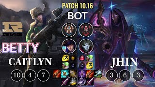 RNG Betty Caitlyn vs Jhin Bot - KR Patch 10.16