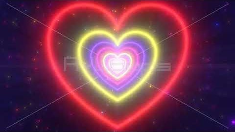 Neon Lights Love Heart Tunnel and Romantic Abstract Glow Particles - IncrediVFX - AVloops