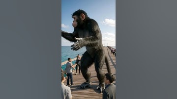 A Monkey Saved Many people 💙     #bandar #ai #shortsfeed