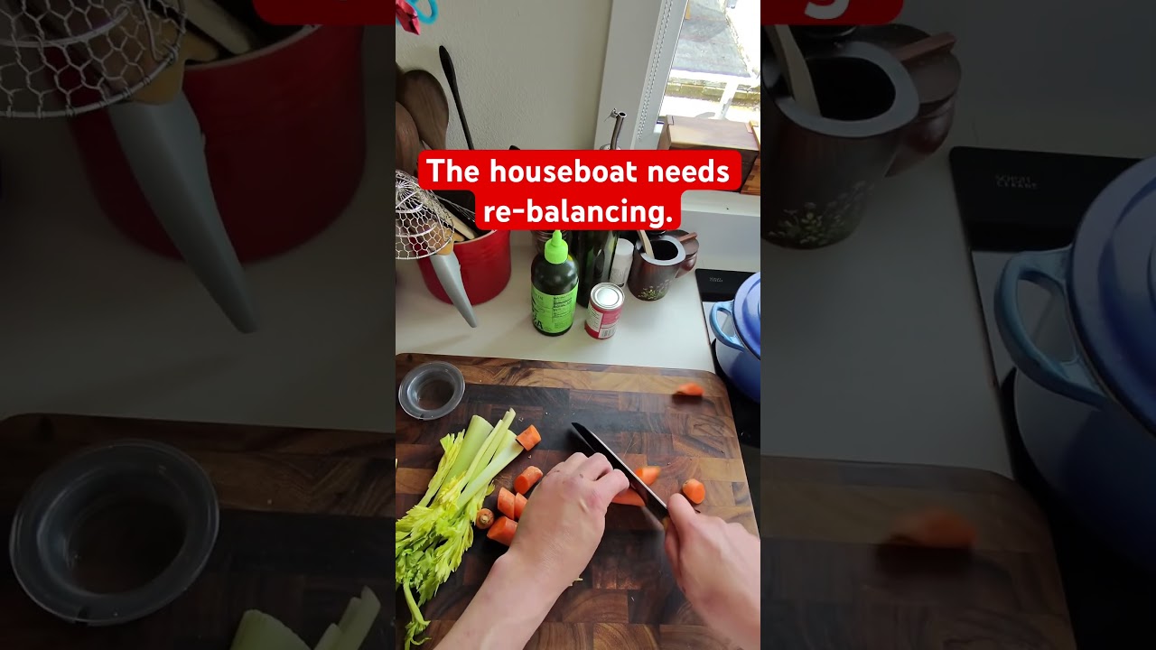 The houseboat needs re-balancing.