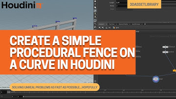 Learning Houdini With A Complete Beginner! - Create A Simple Procedural Fence On A Curve In Houdini