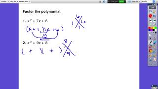 Alg1 7 5 Part 2 Factoring Trinomials a=1