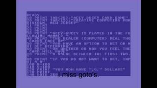 Coding Acey-ducey on the C64