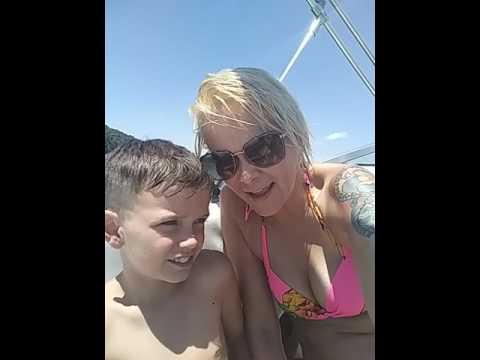 Boating mom in bikini