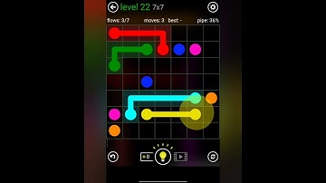 Flow Free Classic Pack 7x7 Level 22– Medium Puzzle Solve #shorts #puzzle #level #gameplay