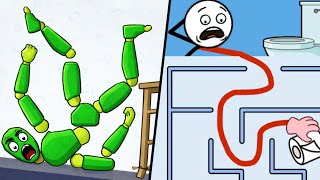 🤣 3×3 Best Games Ragdoll Break IQ:999 🆚 Hungry Balls IQ:1 & Maze Craze ASMR Gameplay screenshot 5
