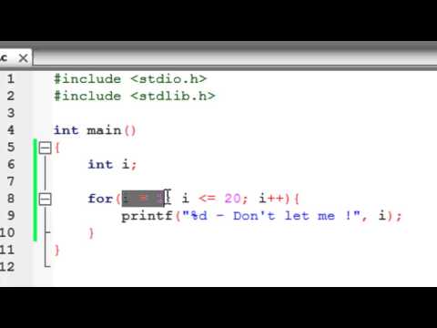 C LANGUAGE - 19 - The for loop