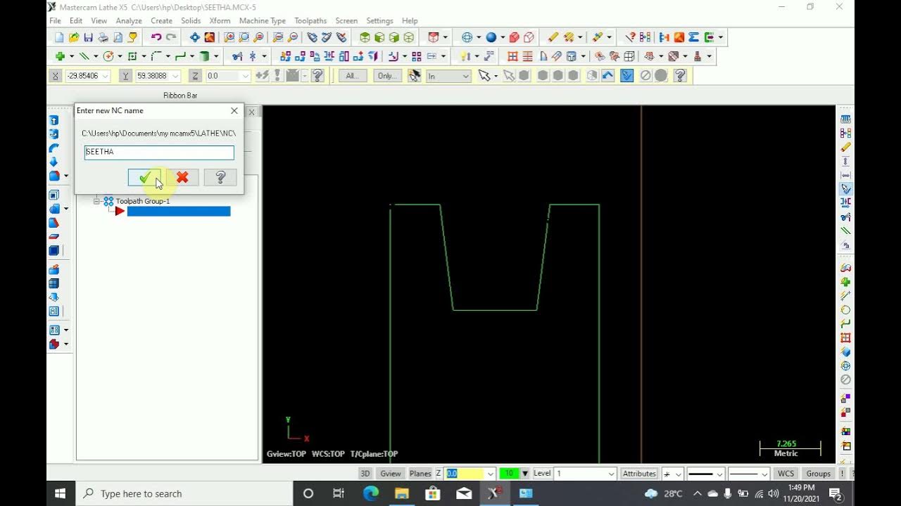v grooving programe in mastercam explain in tamil YouTube