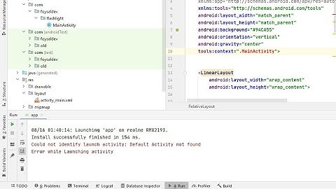fixed Could not identify launch activity: Default Activity not found Error while Launching activity
