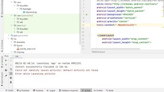 fixed Could not identify launch activity: Default Activity not found Error while Launching activity