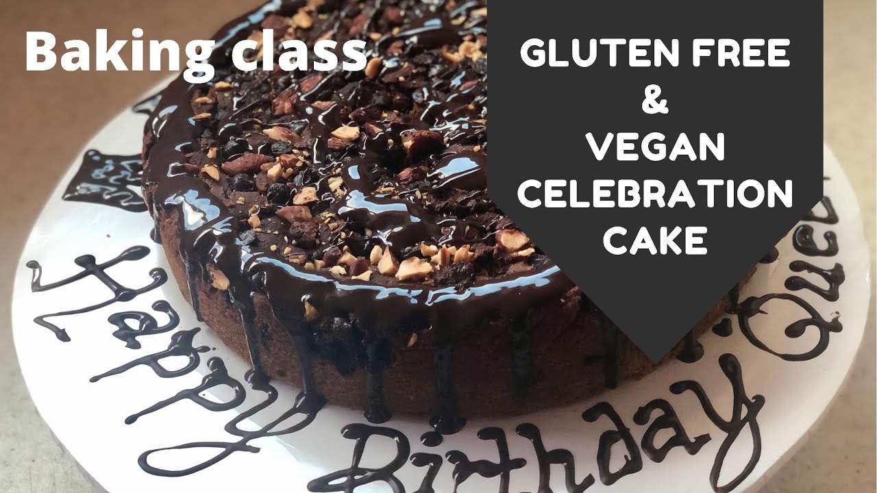 Baking Class Glutenfree Vegan Celebration Cake (No processed Sugar
