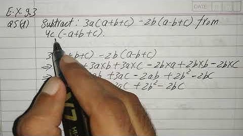 Subtract 3a(a+b+c)-2b(a-b+c) from 4c(-a+b+c) | Class 8 Exercise 9.3 Q5 (d)