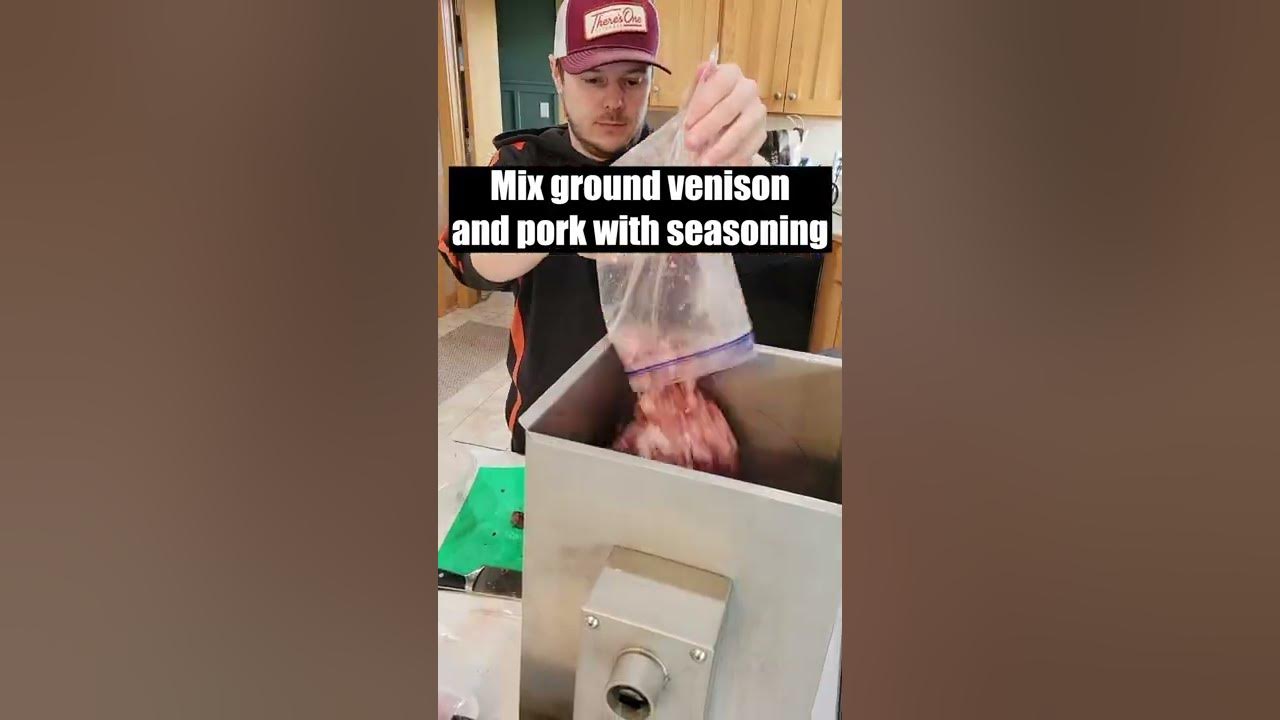 Making Venison Sausage With Meat Grinder YouTube