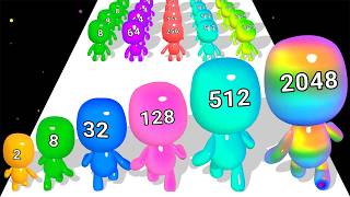 Man Runner 2048 - Level Up Man Runner Oddly Satisfying Gameplay Max Level (Number Games) - ASMR Game screenshot 5