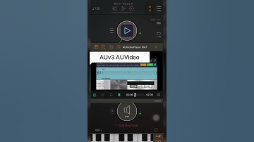 iOS Music new AUV3 app AUVideo_Player showing video in AUM host with animoog music app