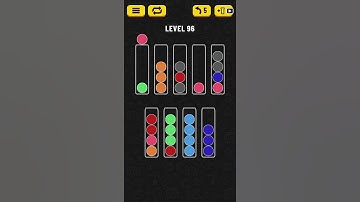 Ball Sort Puzzle - Level 96 Solution (Less than 1 Minute!)
