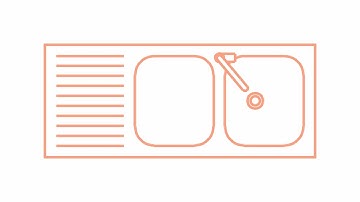 Autocad Dynamic Block - Kitchen sink (Plan)