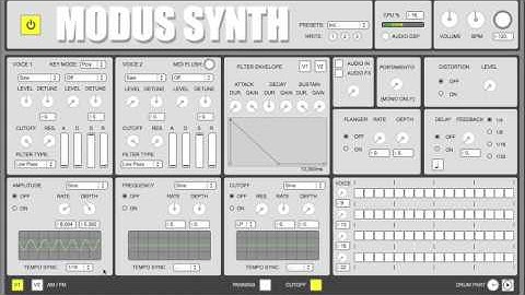 MODUS - Subtractive Synth made in Max MSP
