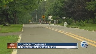 Two dead in early morning Clinton Township crash