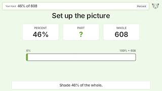 What is 46% of 608 Step-by-Step Percent Video