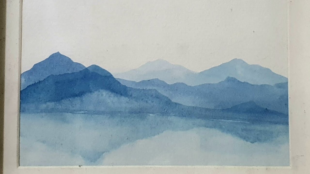 How to watercolor mountain Esay 